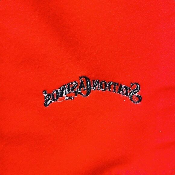 NEW Station Casino Red Felt Blanket Throw with Travel Handle Monarch Promo 60x49 - Picture 6 of 8